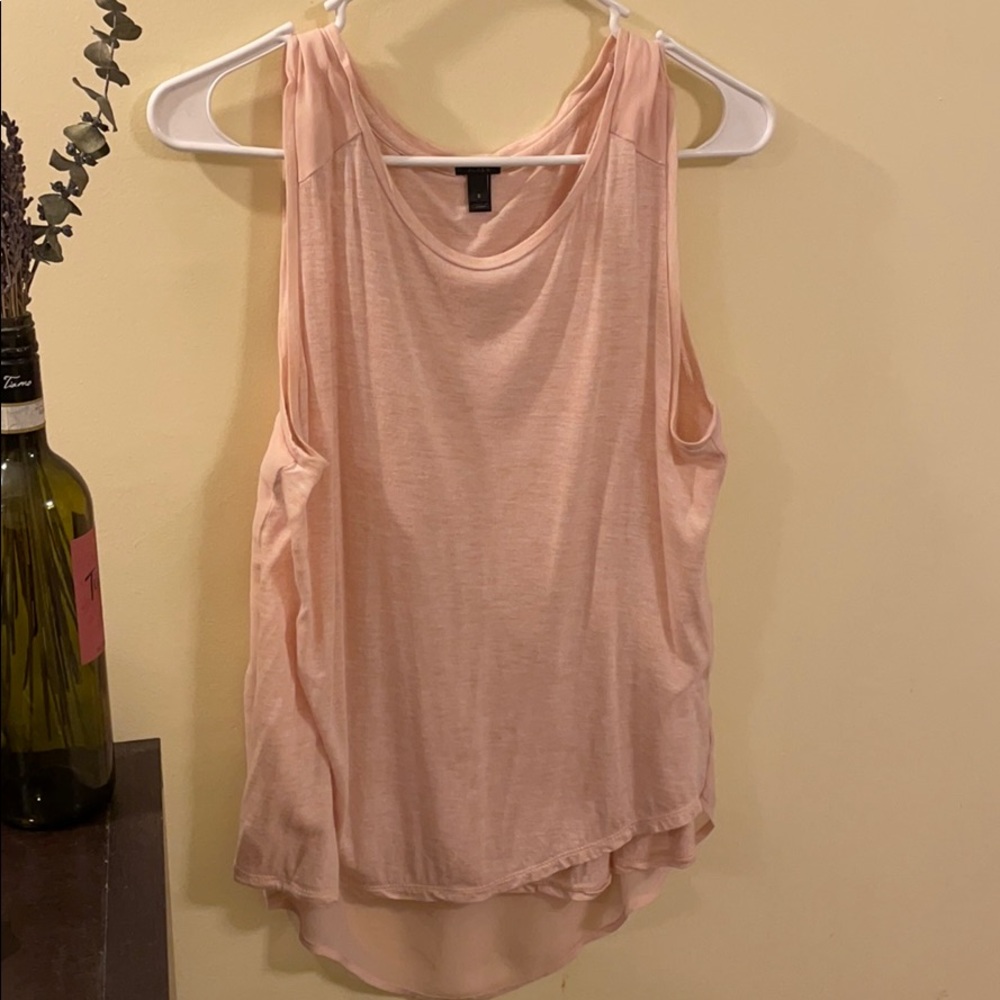 J. CREW light pink tanktop with sheer back